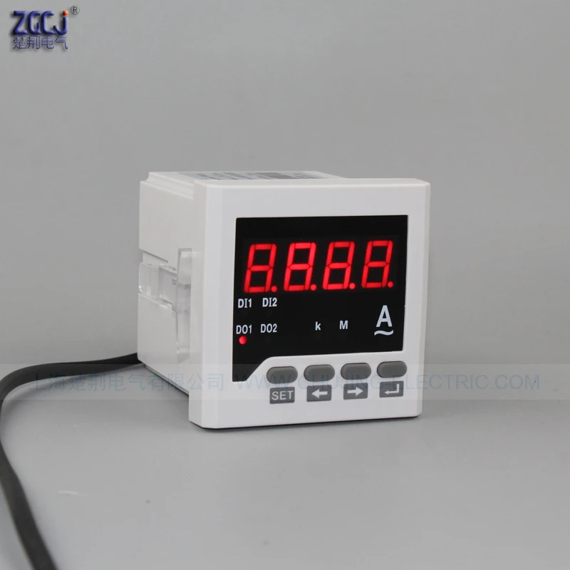 AC/DC85-265V, интеллектуальный измеритель переменного тока с функцией реле тревоги, амперметр с защитой от перегрузки по току, релейный выход