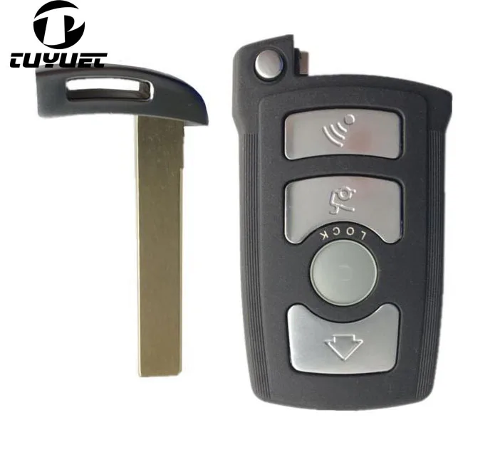 4 кнопки Smart Remote Key Shell для BMW 7 серии чехол автомобильного ключа заготовки без порта