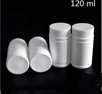 150 pcs Free Shipping 120 ml white plastic Empty Bottle Pill Powder Butter Top Grade Refillable Packaging Bottle Screw Lid