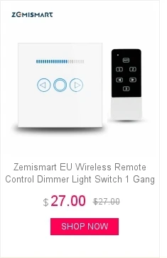Zemismart RF занавес переключатель работает с Broadlink ЕС стандартный костюм для всего мира AC110-240 в домашней автоматизации
