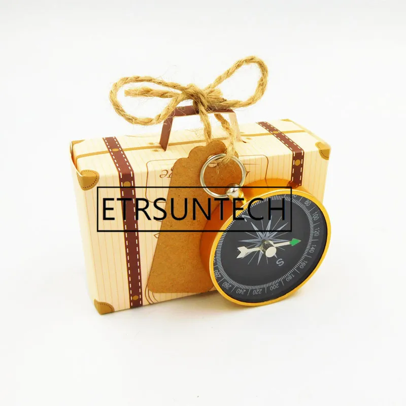 

200pcs Wedding Favors and Gifts Candy Box with Travel Compass Souvenirs for Guests Party DIY Decoration Accessories
