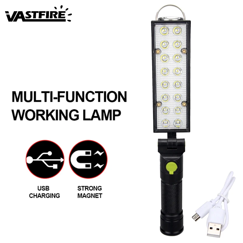 18650 Кемпинг 16 светодио дный LED Fold COB рабочий свет спасательный Маяк вспышка свет USB прямой заряд универсальный свет факела