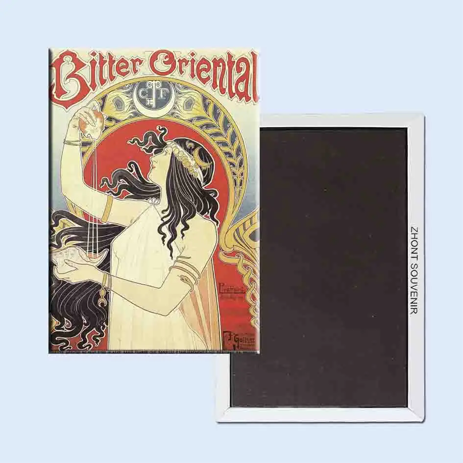 

Bitter Oriental Henri Privat Livemont 24128 Retro nostalgia fridge magnets