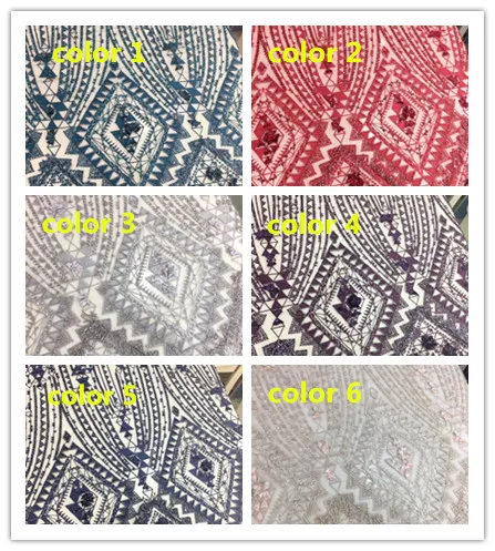 

Beautiful ZH-4184 embroidery mesh fabric nigerian tulle lace fabric French Net Lace Fabric
