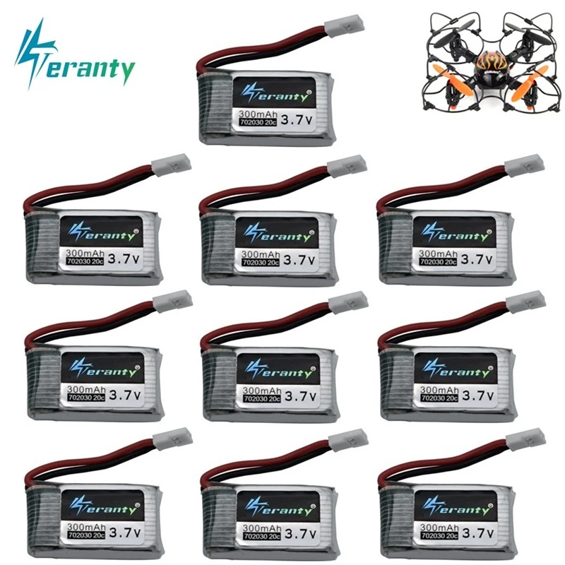 

3.7V 300mAh lipo battery For E55 FQ777 FQ17W DFD F180 FY530 U816 U830 Battery For Syma X11 H107 RC Quadcopter Spare Part