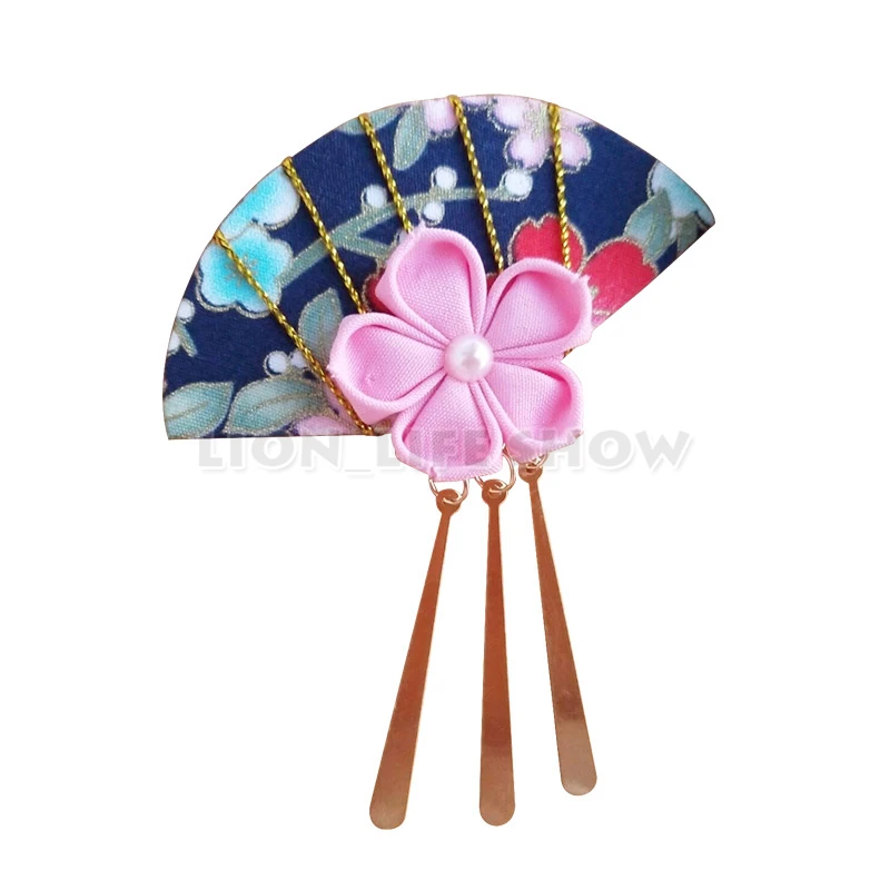Японский цветочный головной убор сакуры клип Haripin волос кимоно Yukata Ленточки