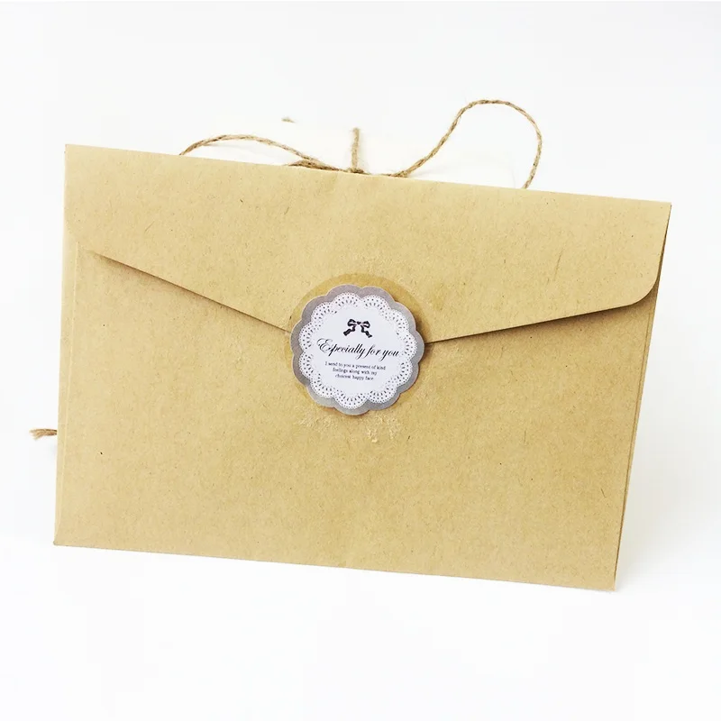 90 шт./лот специально для вас наклейка из крафт бумаги с уплотнением ярлык