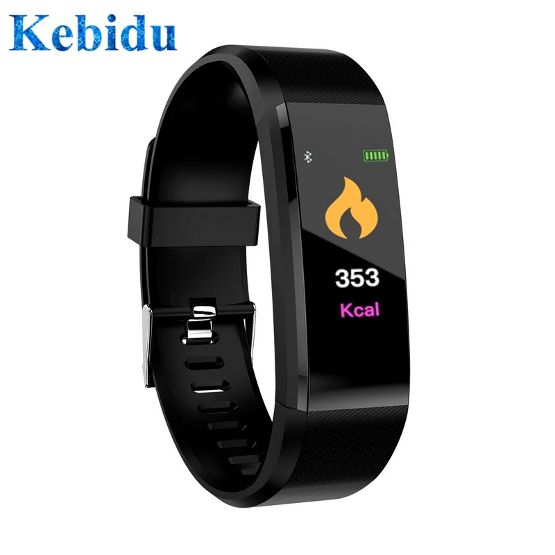 Bluetooth Смарт часы kebidu ID115 Plus браслет пульсометр удаленная камера ЖК дисплей для