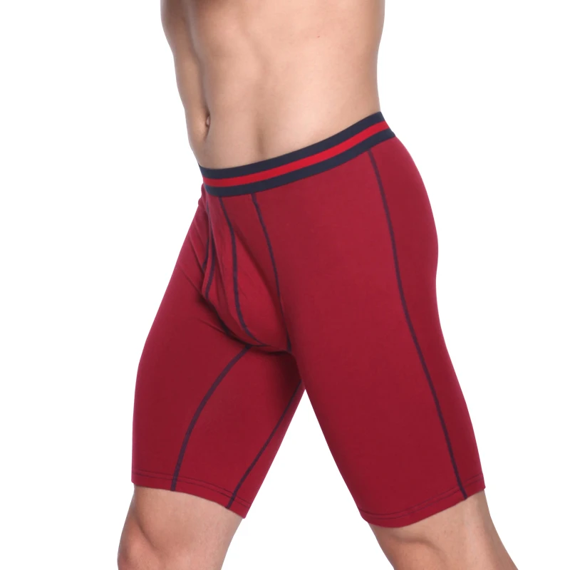 6Pcs/lot Fashion Sexy Quality Panties Male Underwear Extra Men's Long Boxers Shorts Cotton Plus Size Underpant Cueca Boxer Large