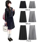 Юбка женская плиссированная с завышенной талией, матросское платье в японском стиле, костюм школьницы JK, однотонная размера плюс, на лето