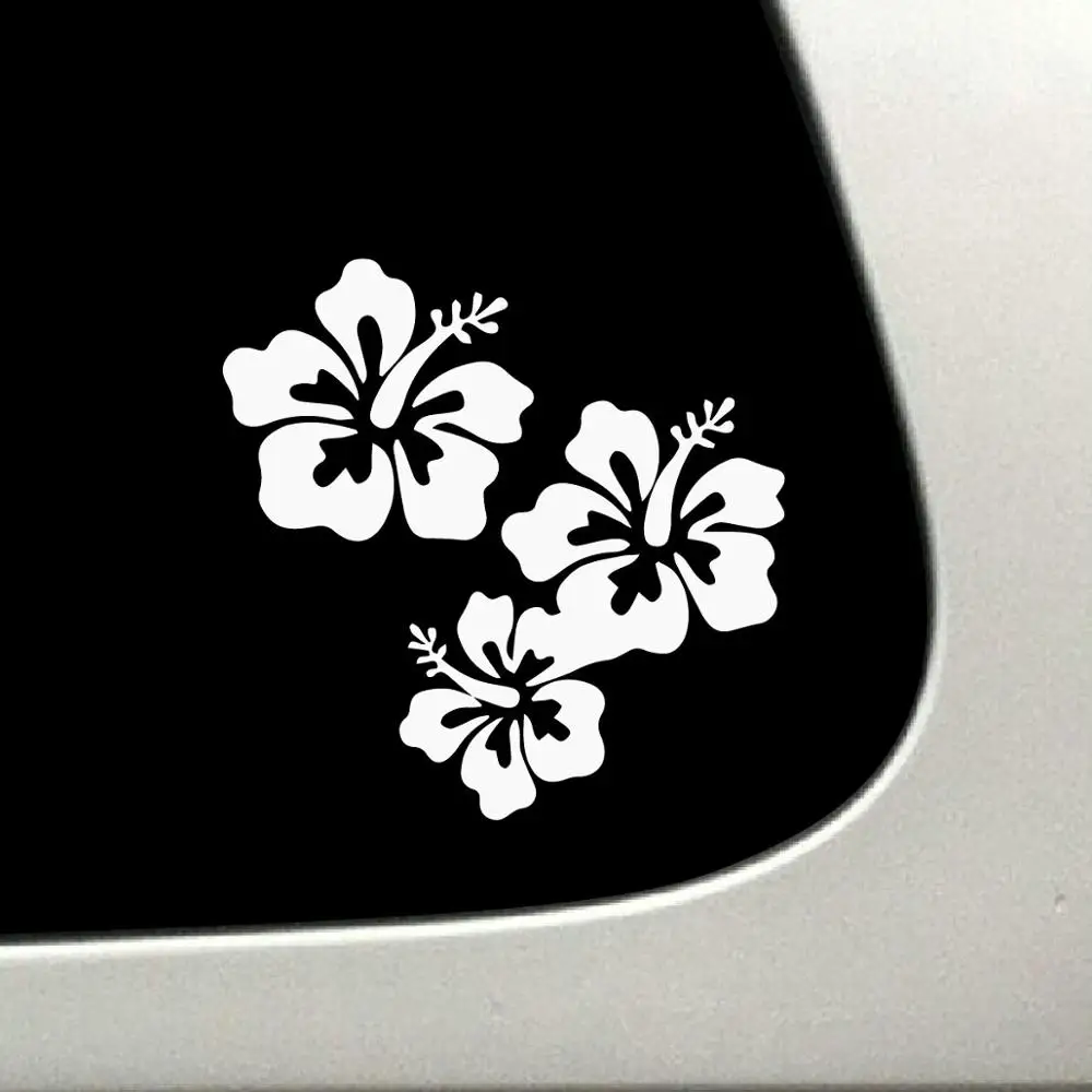 Автомобильная наклейка Hibiscus элегантные цветущие цветы виниловые автомобильные