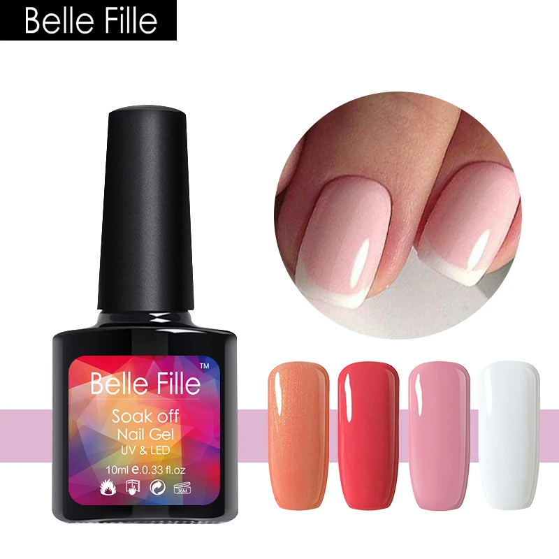 Belle Fille 10 мл Гель лак для ногтей замочить от арбуза красный цвет маникюр