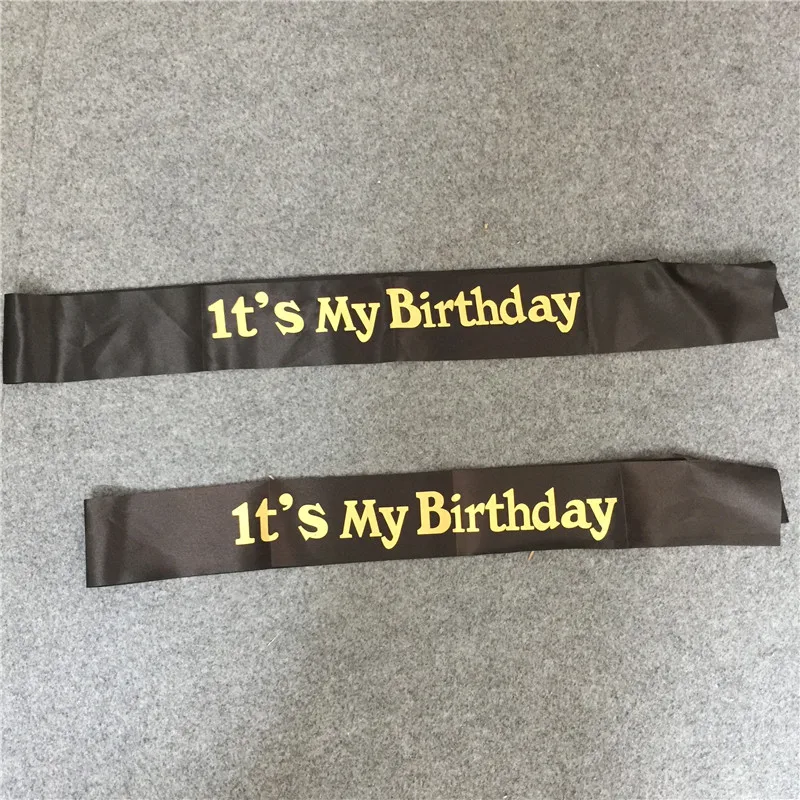 1 шт. принадлежности для вечеринок блестящее золото моя лента дня рождения