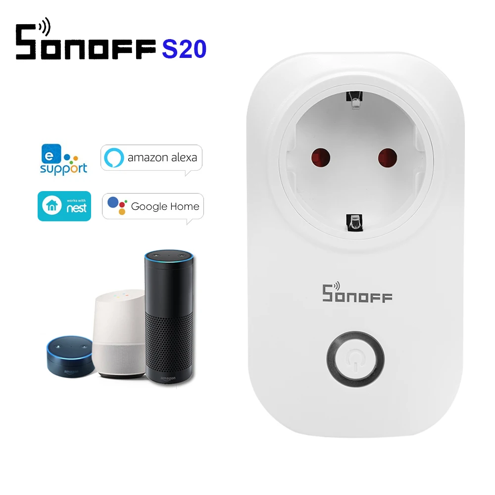 Умная розетка SONOFF S20 ITEAD WiFi беспроводное приложение дистанционное управление