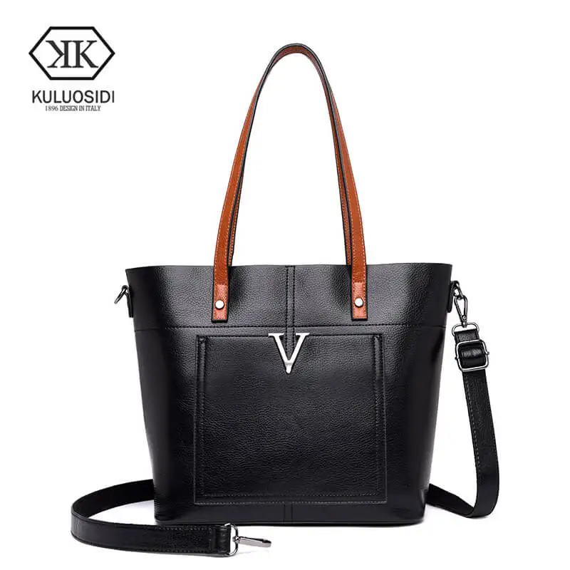 

KULUOSIDI Лоскутные женские кожаные сумки большой емкости повседневные сумки для ежедневных покупок винтажные женские сумки через плечо