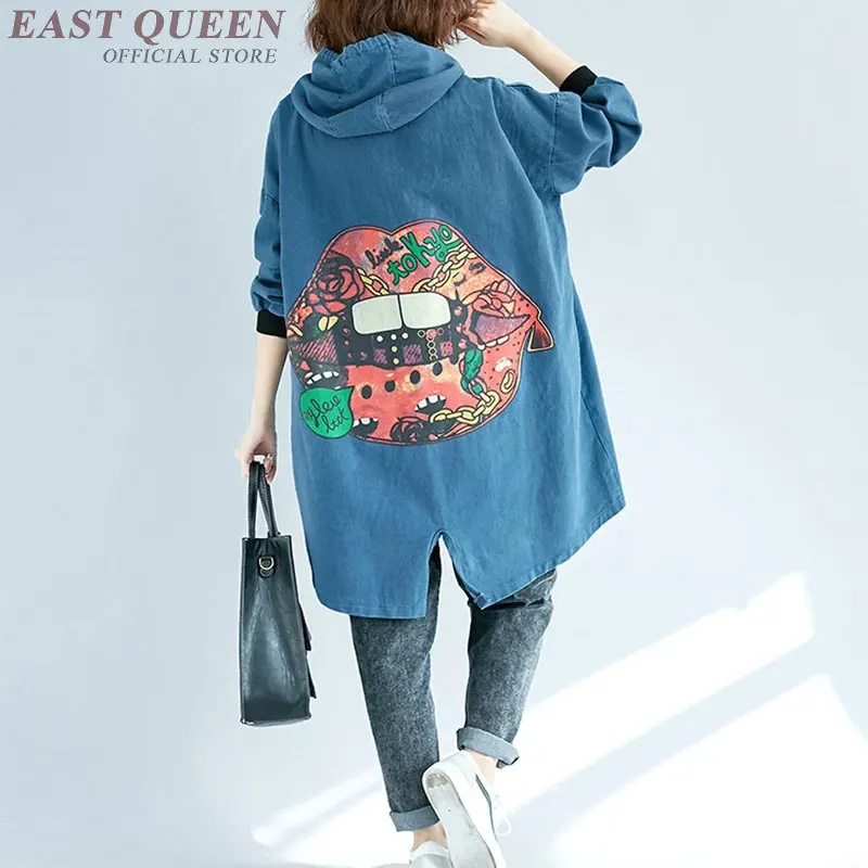 

Jean jacket 2018 women female harajuku clothing Japanese style punk winter autumn jacket for woman ladies jeans jackets AA4137