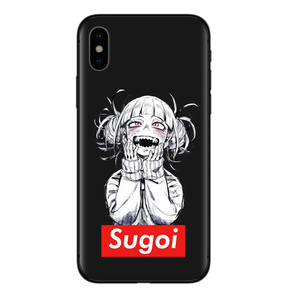 Чехол для телефона RUIXKJ Sugoi Senpai Anime waifu iPhone XS Max XR X 8 7 6 6S Plus 5S SE мягкий черный