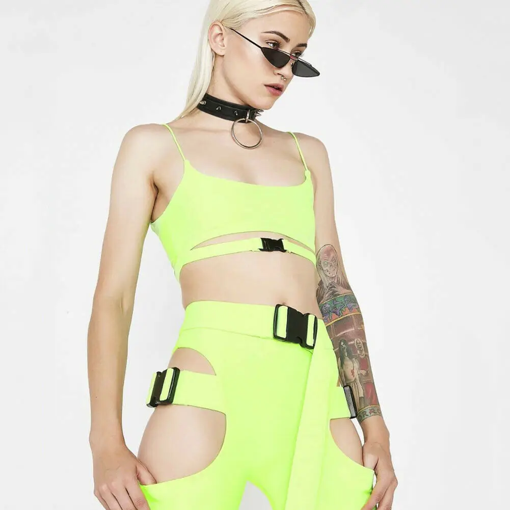 Женский комплект из 2 предметов в стиле хип хоп укороченного топа без рукавов и