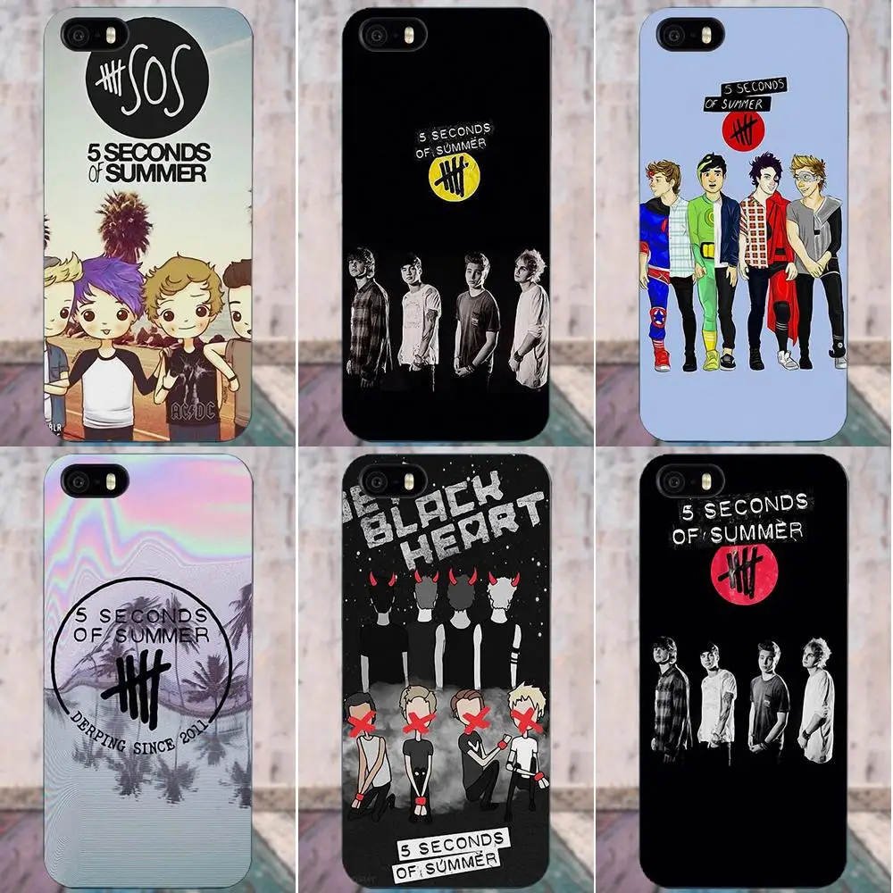 5 секунд лета 5sos мягкий модный для Moto G G2 G3 HTC Desire 530 626 628 630 816 820 One A9 M7 M8 M9 M10 E9
