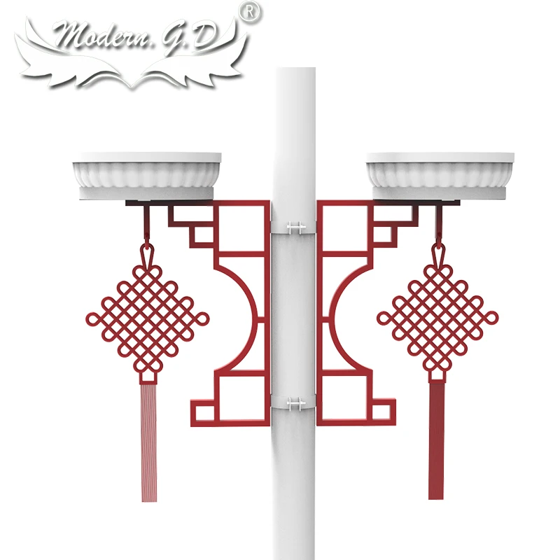 

Plastic Vertical Garden Lamp Post Street Pots Modular Planter Box Outdoor