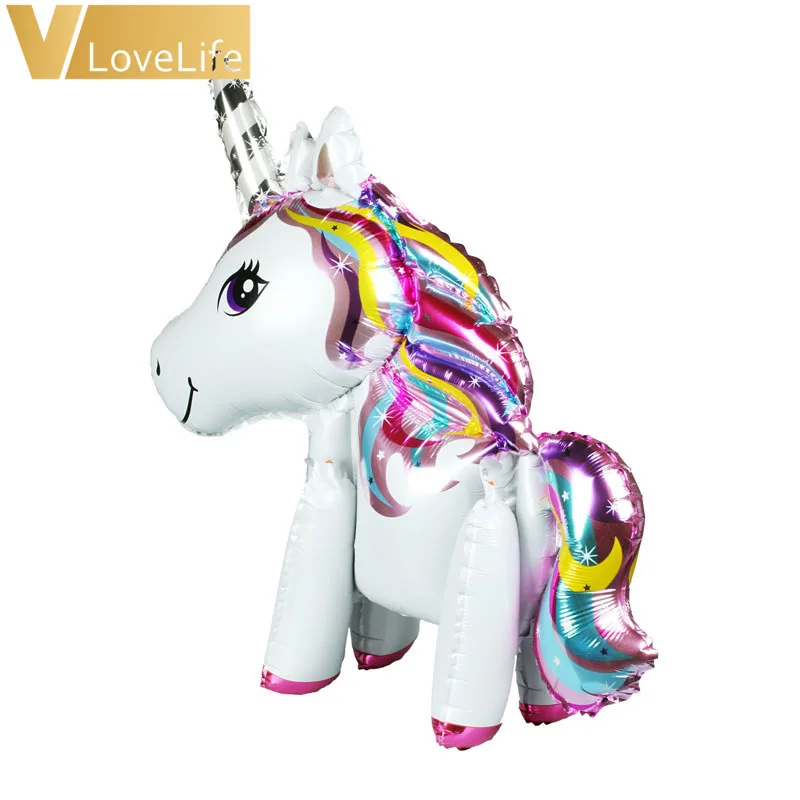Радуга 3D единорог шары легко собрать вечерние украшения для дня рождения