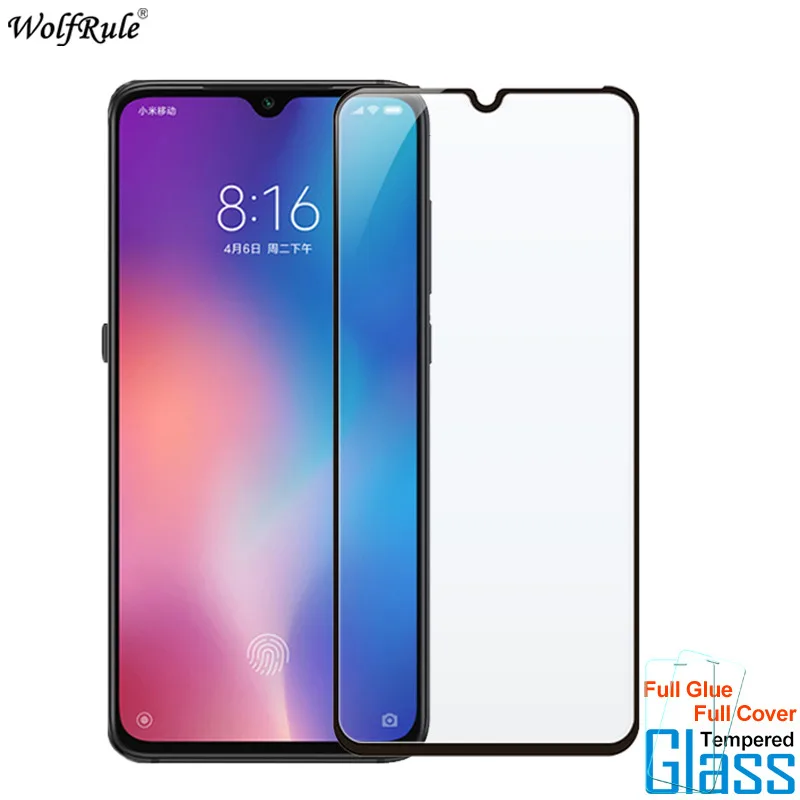 2 шт для стекла Xiaomi Mi 9 Защитная пленка экрана с полным клеем закаленное стекло Mi9