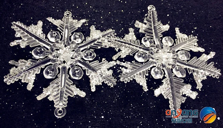 2 шт рождественские украшения на окна 10 см акриловые фрукты Снежинка Алмазный