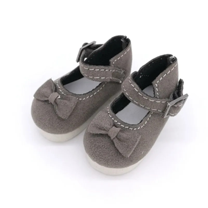 dark grey Тильда 5,6 см BJD кукла обувь для Paola Reina куклы повседневные кроссовки аксессуары для кукол, мини-игрушки сапоги с бантом, девушка кукла обувь - Цвет: dark grey
