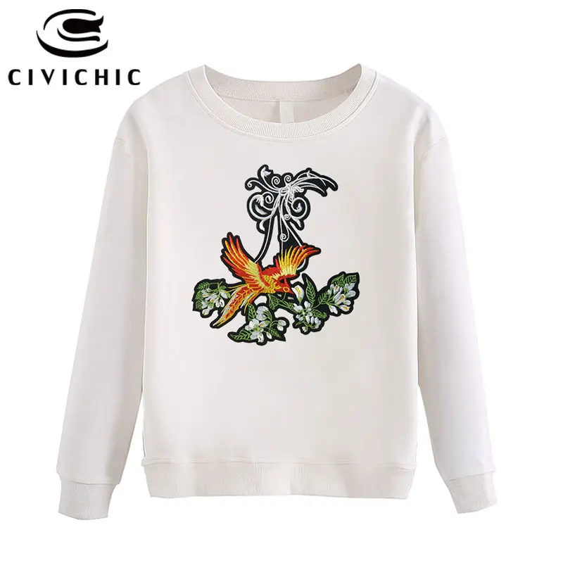 Женская хлопковая Футболка с цветочной вышивкой и круглым вырезом | одежда