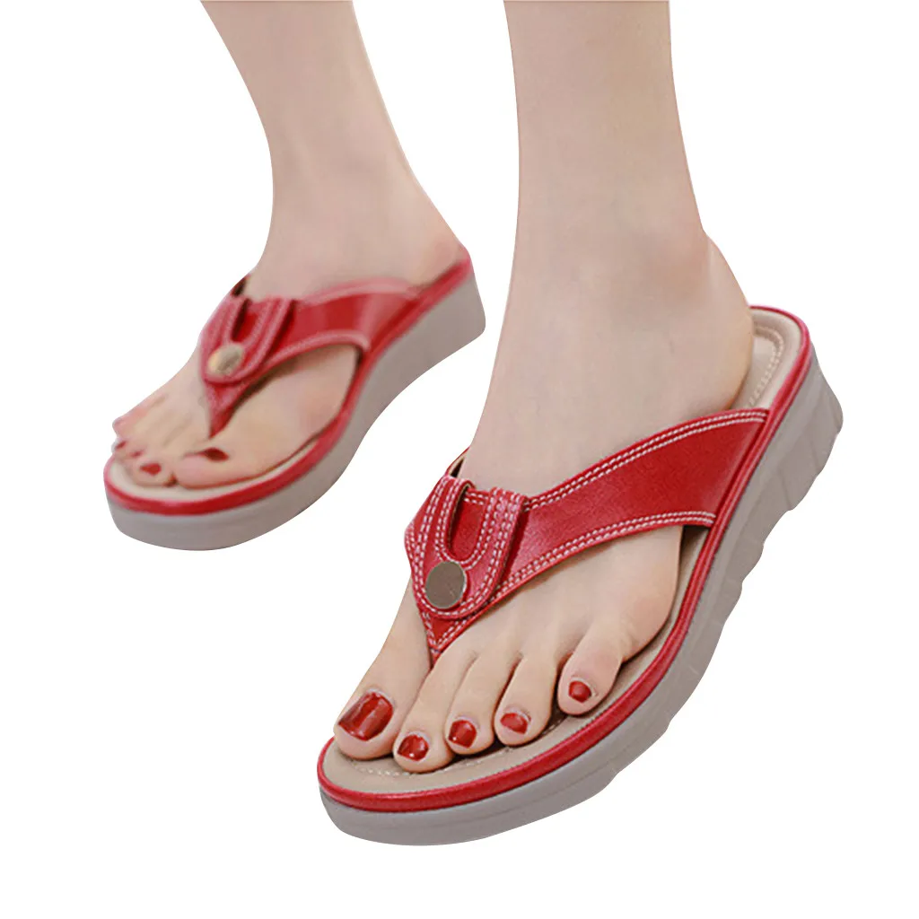 

SAGACE Sandals Woman Shoes Metal Buckle Decorative Flip Flops Simple Slip Soft Bottom Noble Dignified Sandals Women Summer Shoes