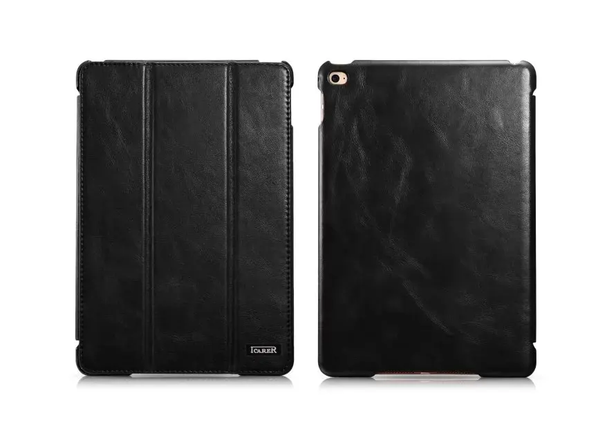 Icarer 3 цвета деловой Винтажный чехол-книжка из натуральной кожи для iPad Mini 4 Ретро Чехол-книжка из воловьей кожи для iPad mini 4