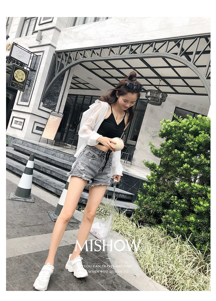 Mishow Модные джинсы женские шотры MX18B2217