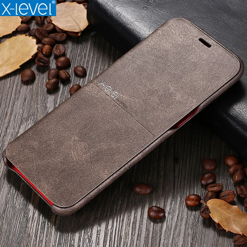 X-Level классические из искусственной кожи Флип раскладной стенд Бизнес Ретро