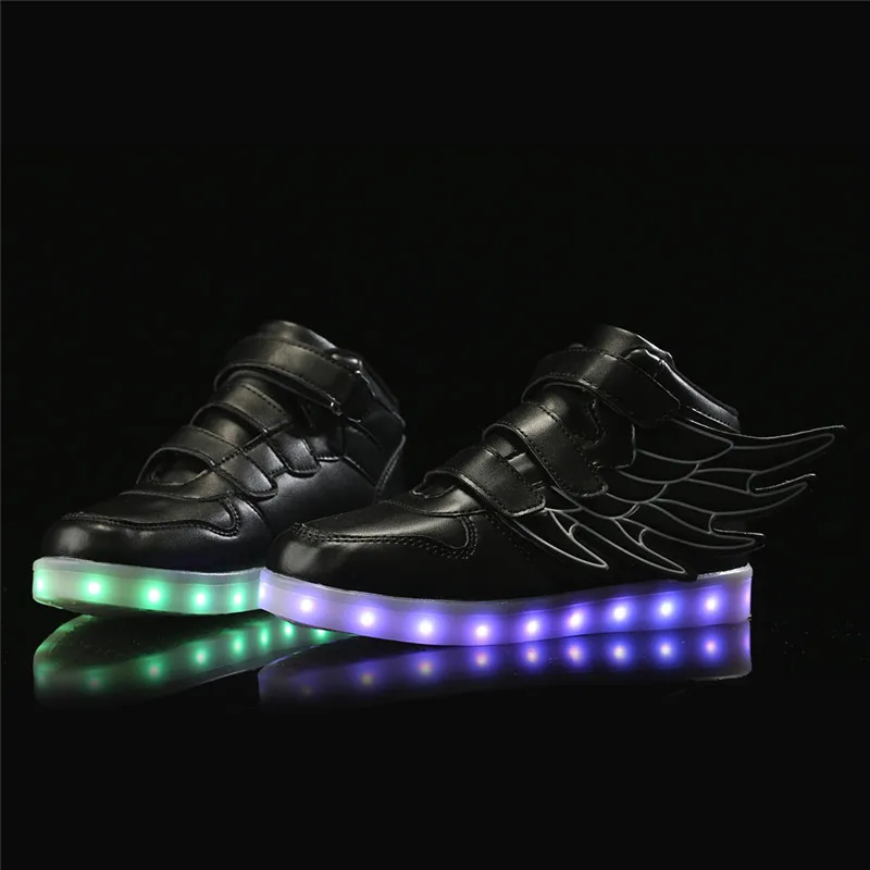 2017 Детей Мода yeezy Обувь С Крыльями Кроссовки Для USB Зарядки Подошва Красочные