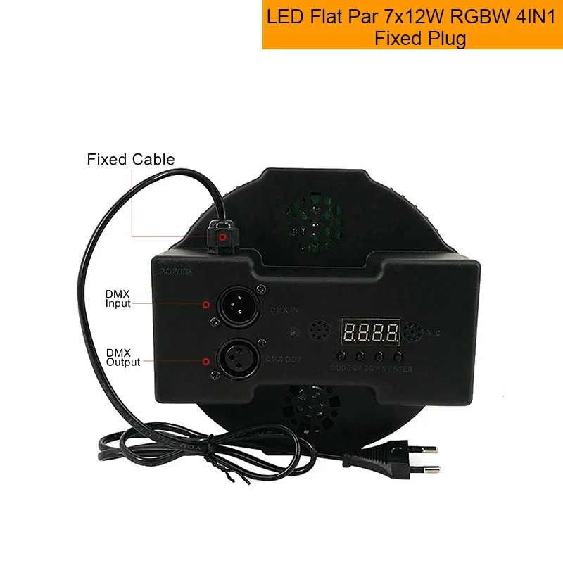 7x12W Fixed Plug 1 шт. светодиодный 7x18 Вт RGBWA+ УФ-светильник с DMX512 6в1 сценический светильник с эффектом мытья диско-DJ 7x12 Вт 54x3 Вт 12x3 Вт Мини Светодиодный точечный светильник ing 10 Вт - Цвет: 7x12W Fixed Plug