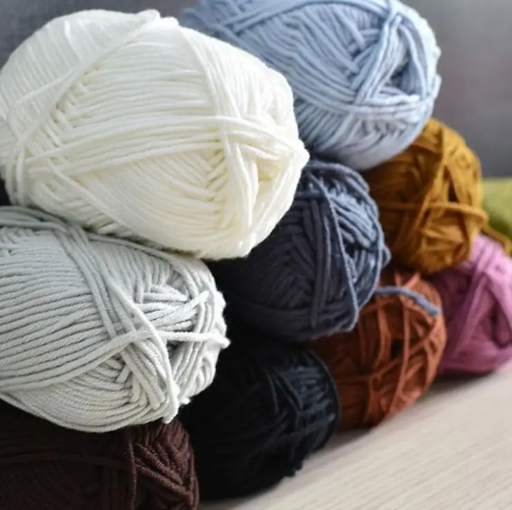 1 кг/лот мягкая приятная для кожи молочная хлопчатобумажная пряжа вязания