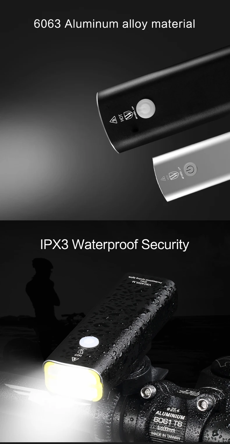 Колесо вверх USB Перезаряжаемый велосипед передний руль Велоспорт Светодиодный светильник с батареей вспышка светильник фонарь головной светильник Аксессуары для велосипеда