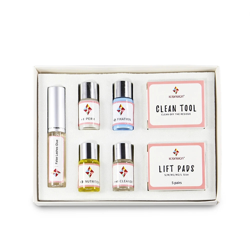 Профессиональные Накладные ресницы Lift Liquid набор с ложным клей для ресниц Lift подушечки для глаз Чистый инструмент мини-ресницы Набор для ламинирования ресниц TSLM2 - Цвет: Eyelash Set