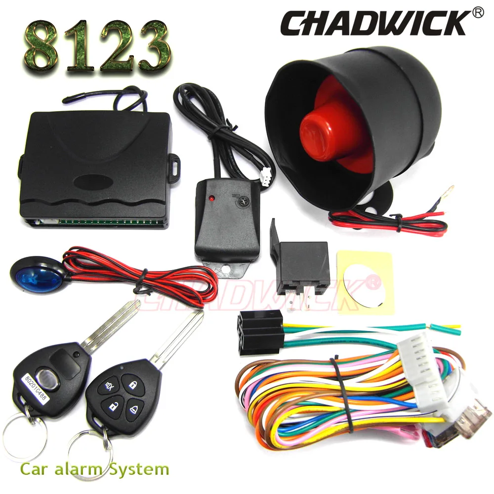 Односторонняя Автомобильная сигнализация CHADWICK 8123 для Toyota#2 пустой ключ универсальная сирена Автоматическая безопасность бесключевая запись анти-угон 12 В постоянного тока