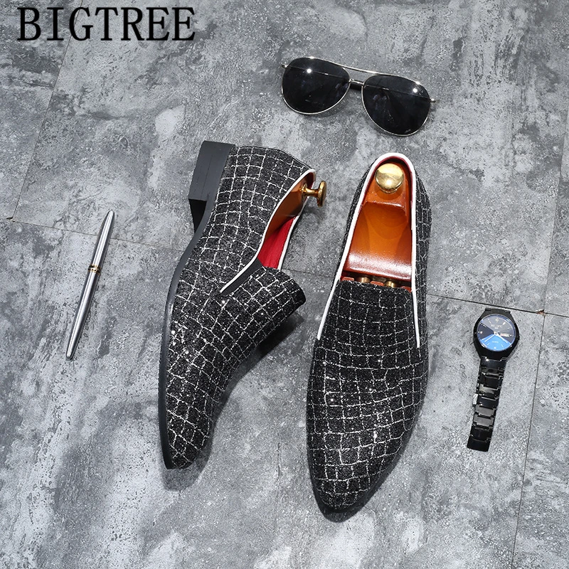 

Dress Shoes Men Elegant Coiffeur Loafers Men Party Shoes Brand Italian Formal Shoes Men Classic Big Size Sepatu Slip On Pria