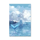 Русалка Аниме игры мультфильм морской пейзаж маслом по номерам DIY цифровые фотографии Раскраска по номер на холсте уникальные подарки домашние картины по номерам на холсте картина по номерам рисование по номерам