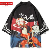 japan style ukiyo kimono cardigan jackets 2018 autumn summer sun protection coat harajuku casual streetwear dk03