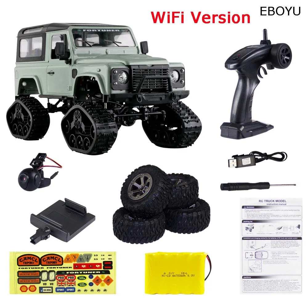 Green WiFi Camera EBOYU FY003AB WiFi 2,4 Ghz 1/16 4WD зимние шины грузовик внедорожник RC грузовик+ внедорожные шины WiFi FPV 0.3MP камера классический ретро RTF - Цвет: Green WiFi Camera