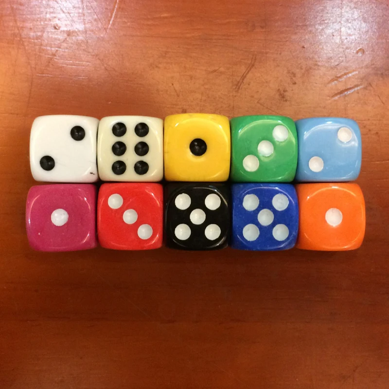 100 шт./упак. 14 мм аксессуары для игрушек коллекционные игры в кости #14 красочных