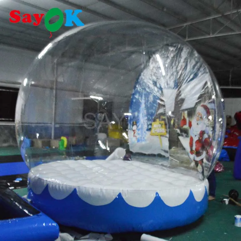 3m(9.84ft) ПВХ гигантские 3 м надувной снежный шар с фоновой напечатание рождественское снежный шар надувная лодка для продажи - Цвет: 3m(9.84ft)
