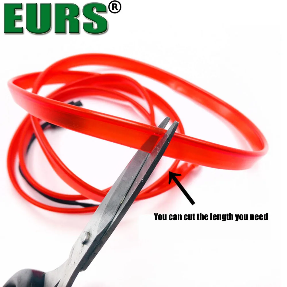 EURS 10 шт. EL wire Светодиодная лента Автомобильная атмосферная лампа 1 м 2 3 4 5