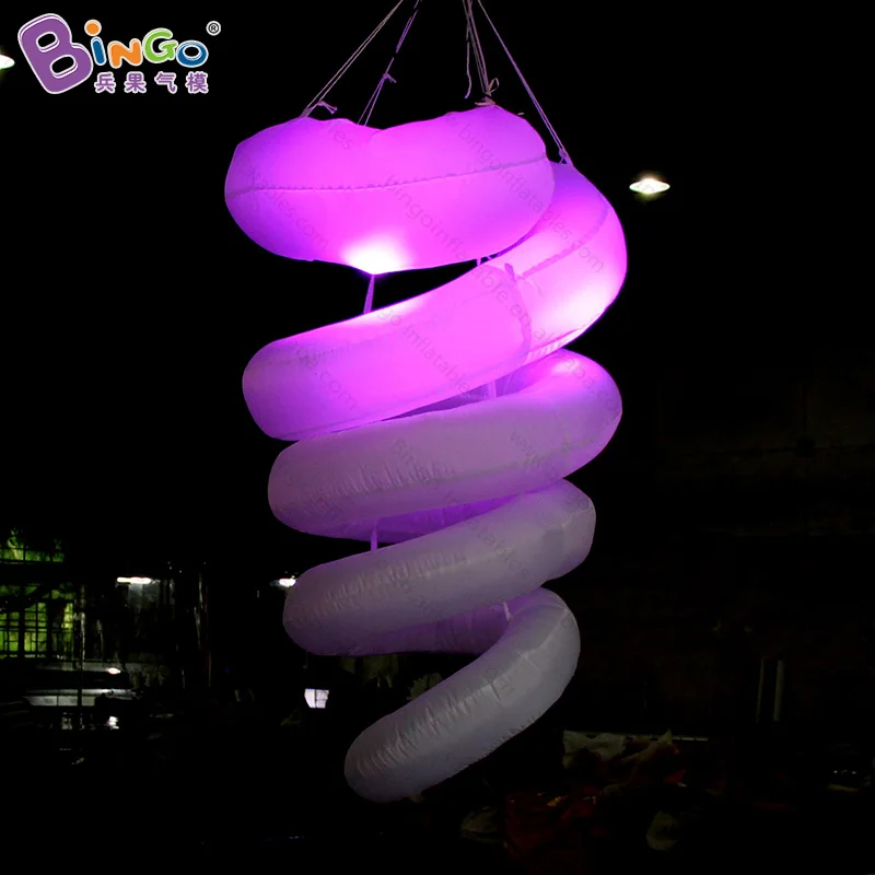 HOT SALES 1.5m inflatable curving lighting spiral hanging decoration customized for advertising stage etc free shipping | Игрушки и