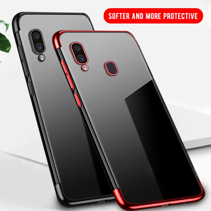 Plating Soft TPU Case For Samsung Galaxy A10 A30 A50 S10E S10 S8 S9 Plus M10 M20 M30 Cover Transparent Silicone Phone Back Cases | Мобильные
