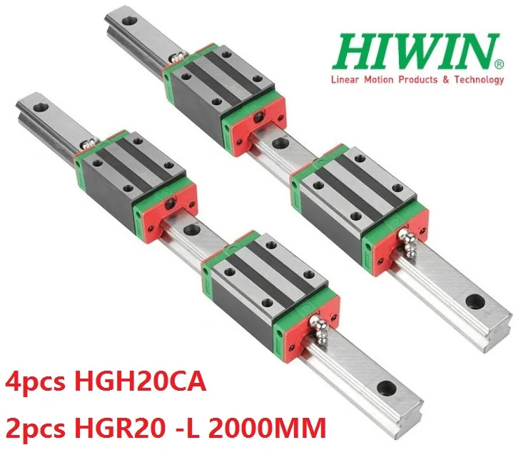 2 шт. оригинальные узкие блоки Hiwin rail HGR20 - 2000 мм + 4 HGH20CA для ЧПУ | Обустройство дома