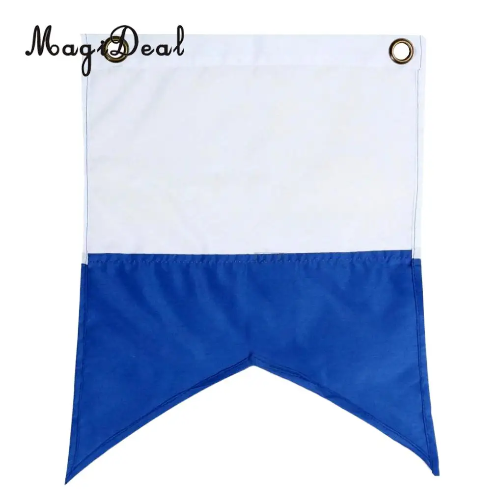 MagiDeal 60x72 см полиэстер синий белый флаг лодки знак подводного плавания